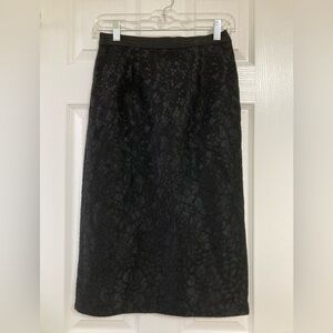 Tracy Reese lace black skirt. Size 2. Length 27”. Waist 26-28”.